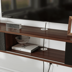 ​​FloatiCasa 78" Floating TV Stand Wall Mounted Floating TV Shelf for TVs up to 78" Entertainment Center with Sliding Doors & Cable Management