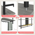 Bestier 41" Industrial Pipe Shelves Wall Mount, 3-Tier Floating Shelves for Kitchen Bedroom Bathroom in Grey