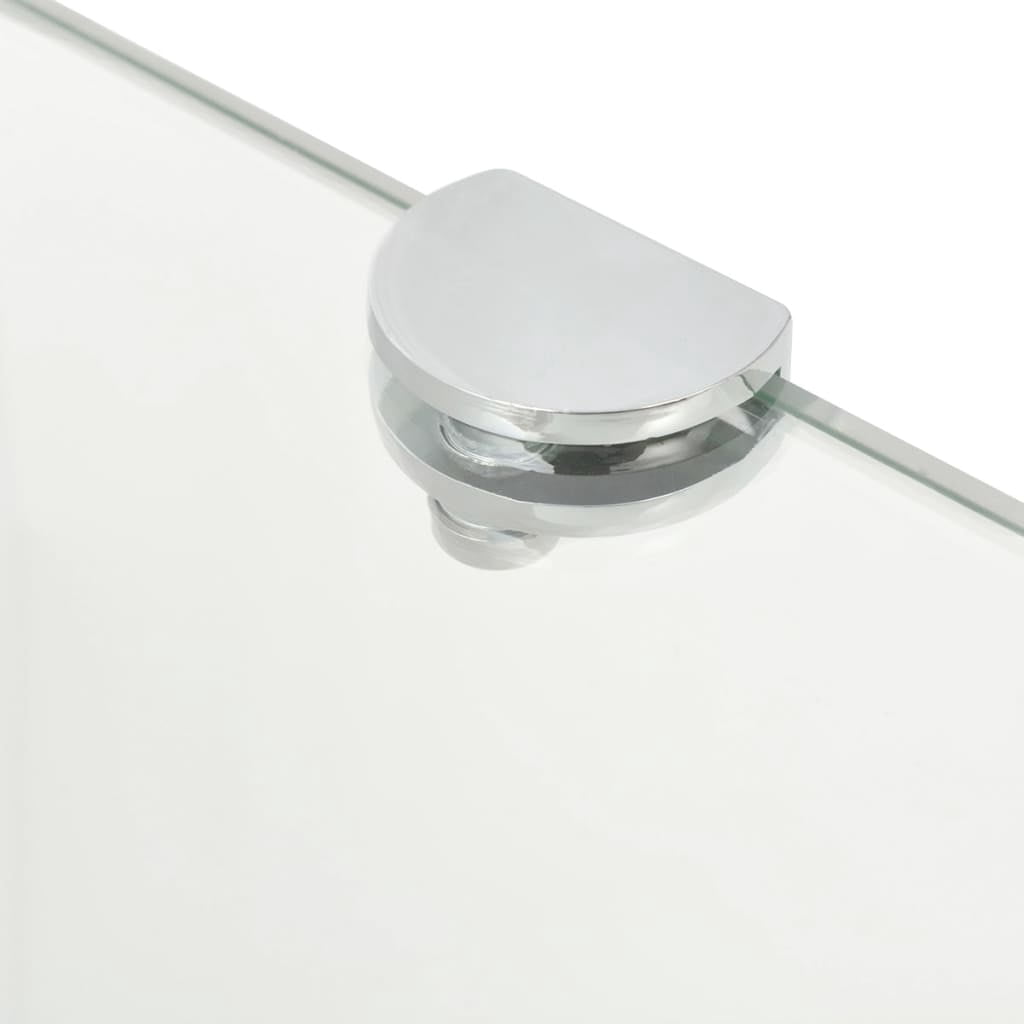 vidaXL Wall Corner Shelf Floating Corner Shelf Display Shelf Tempered Glass