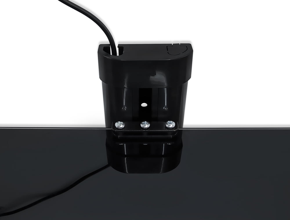 Mount-It! Floating Wall Mounted Shelf Bracket Stand 1 Shelf Tinted Tempered Glass Black