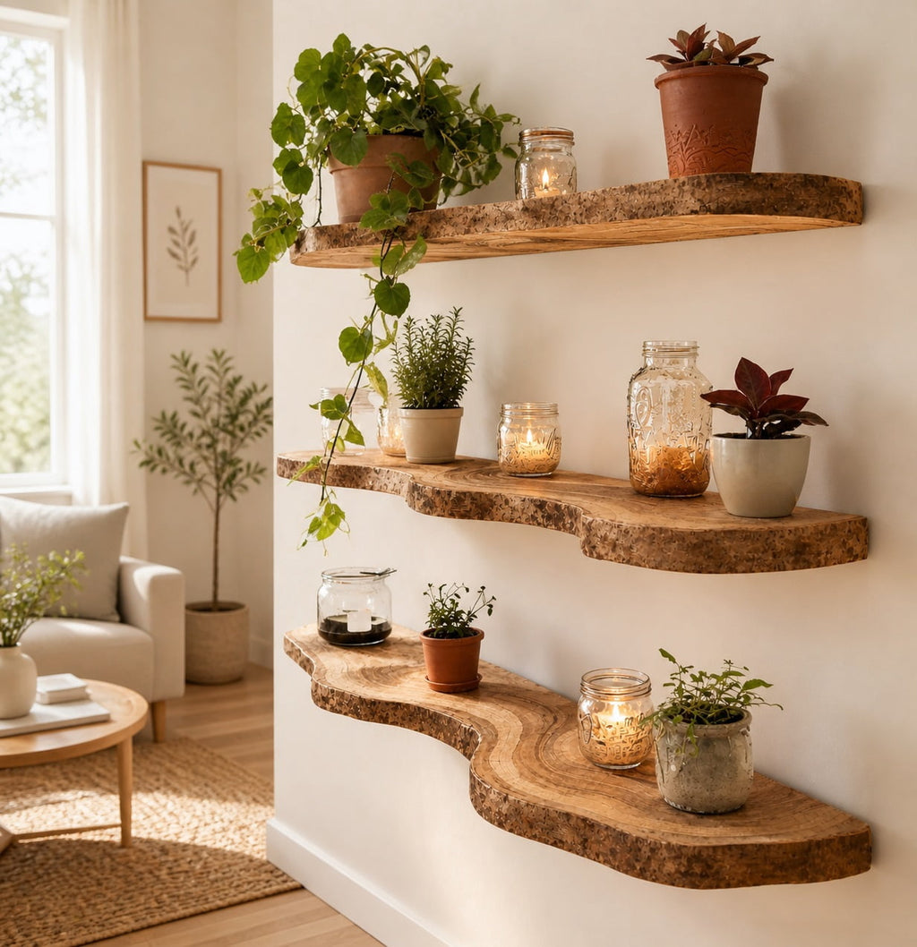 Wall Shelf Floating Bookshelf with Lip, Handmade Using Premium Wood, Modern Nursery Storage & Home Decor Display