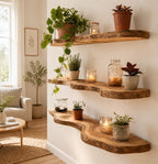 Wall Shelf Floating Bookshelf with Lip, Handmade Using Premium Wood, Modern Nursery Storage & Home Decor Display