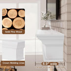 Kincubow 60" Fireplace Mantel Shelf Floating Wood Mantel Shelf with Hidden Bracket Rustic White Wall Mount Faux Fireplace Shelf 60 x 9 x 8