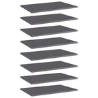 vidaXL 15.7 in x 23.6" Stainless Steel Floating Shelves 8 Count