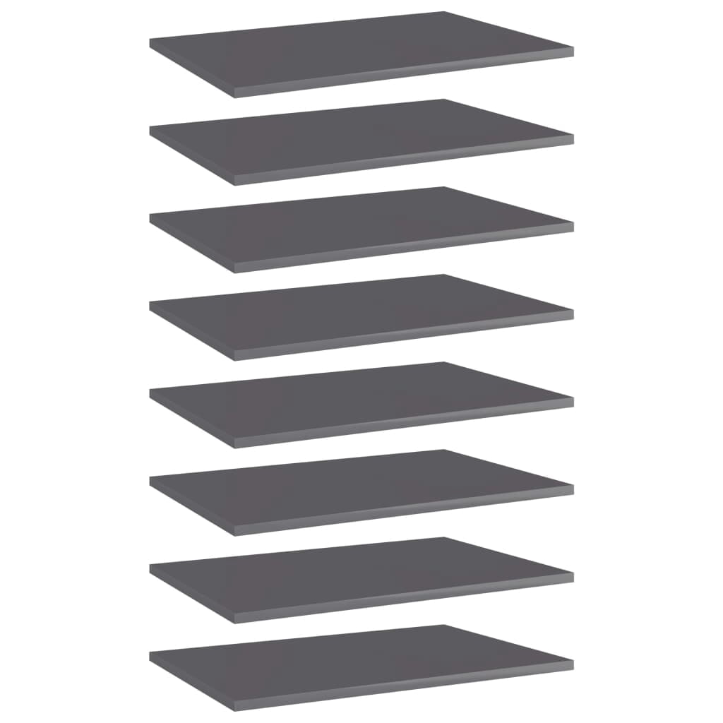 vidaXL 15.7 in x 23.6" Stainless Steel Floating Shelves 8 Count