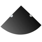 vidaXL Wall Corner Shelf Floating Corner Shelf Display Shelf Tempered Glass