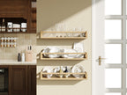 vivilife Solid Wood Floating Shelves for Nursery & Kids Room, 15.7", Walnut Brown (Set of 3)